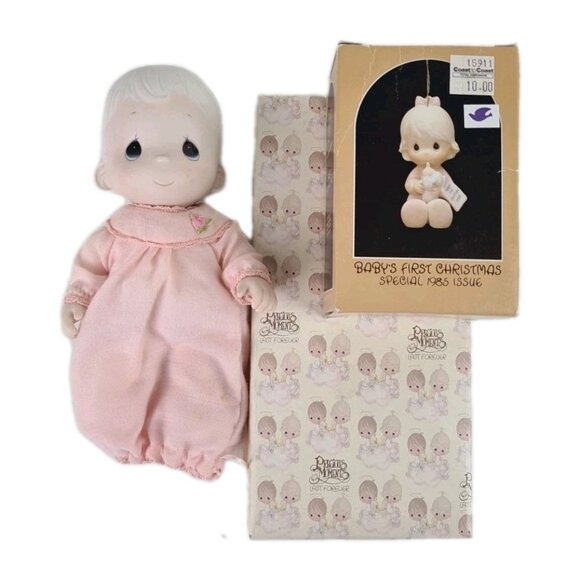 Precious Moments 12483 "Trish" Open Edition Porcelain Doll Vintage + Ornament - Picture 1 of 5